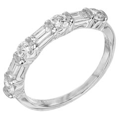 Tiffany & Co. .81 Carat Round Baguette Diamond Platinum Wedding Band Ring
