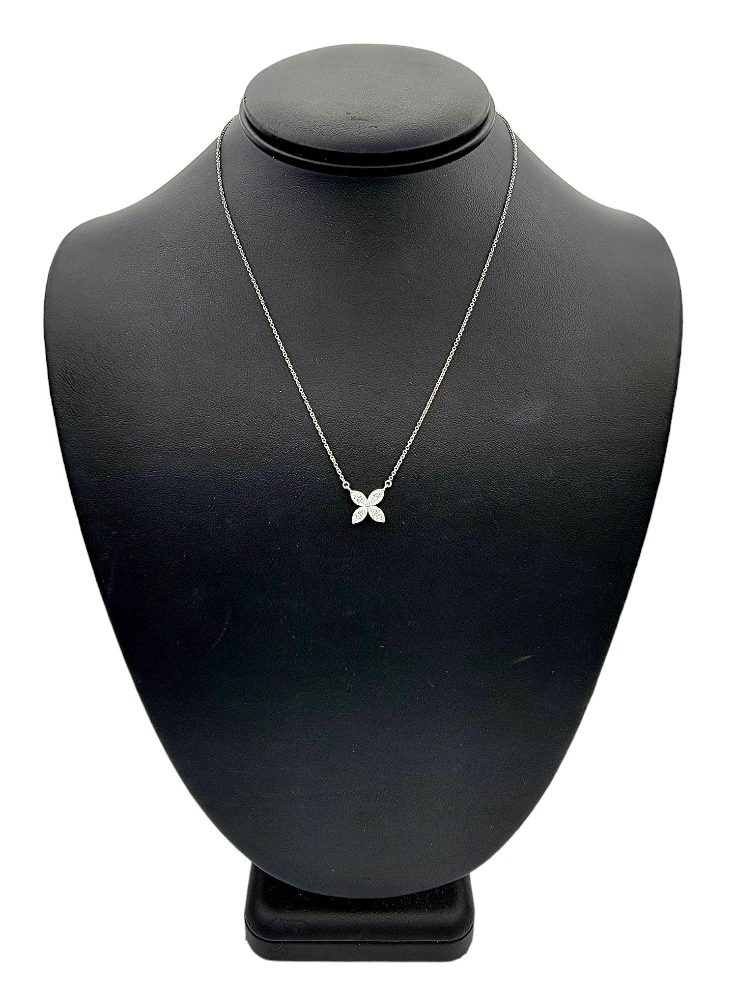 Tiffany & Co. .81 Carat Total Marquise Diamond Large Victoria Necklace Platinum For Sale 4