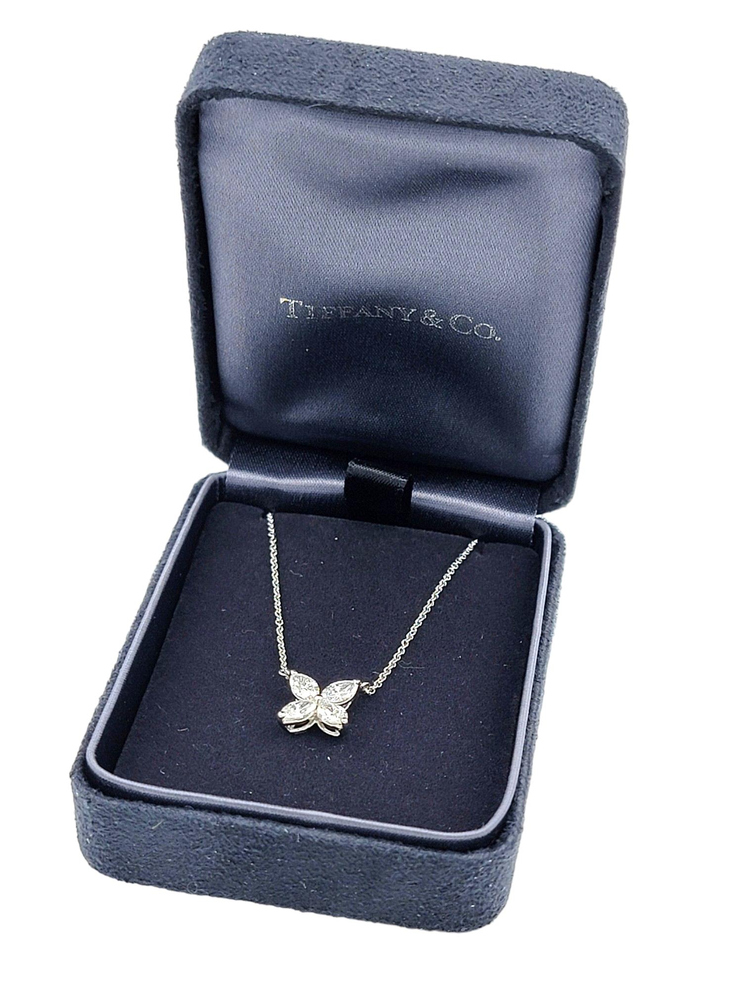 Tiffany & Co. .81 Carat Total Marquise Diamond Large Victoria Necklace Platinum For Sale 3