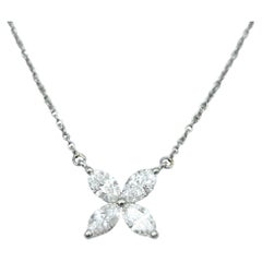 Tiffany & Co. .81 Karat insgesamt Marquise-Diamant Große Victoria-Halskette aus Platin