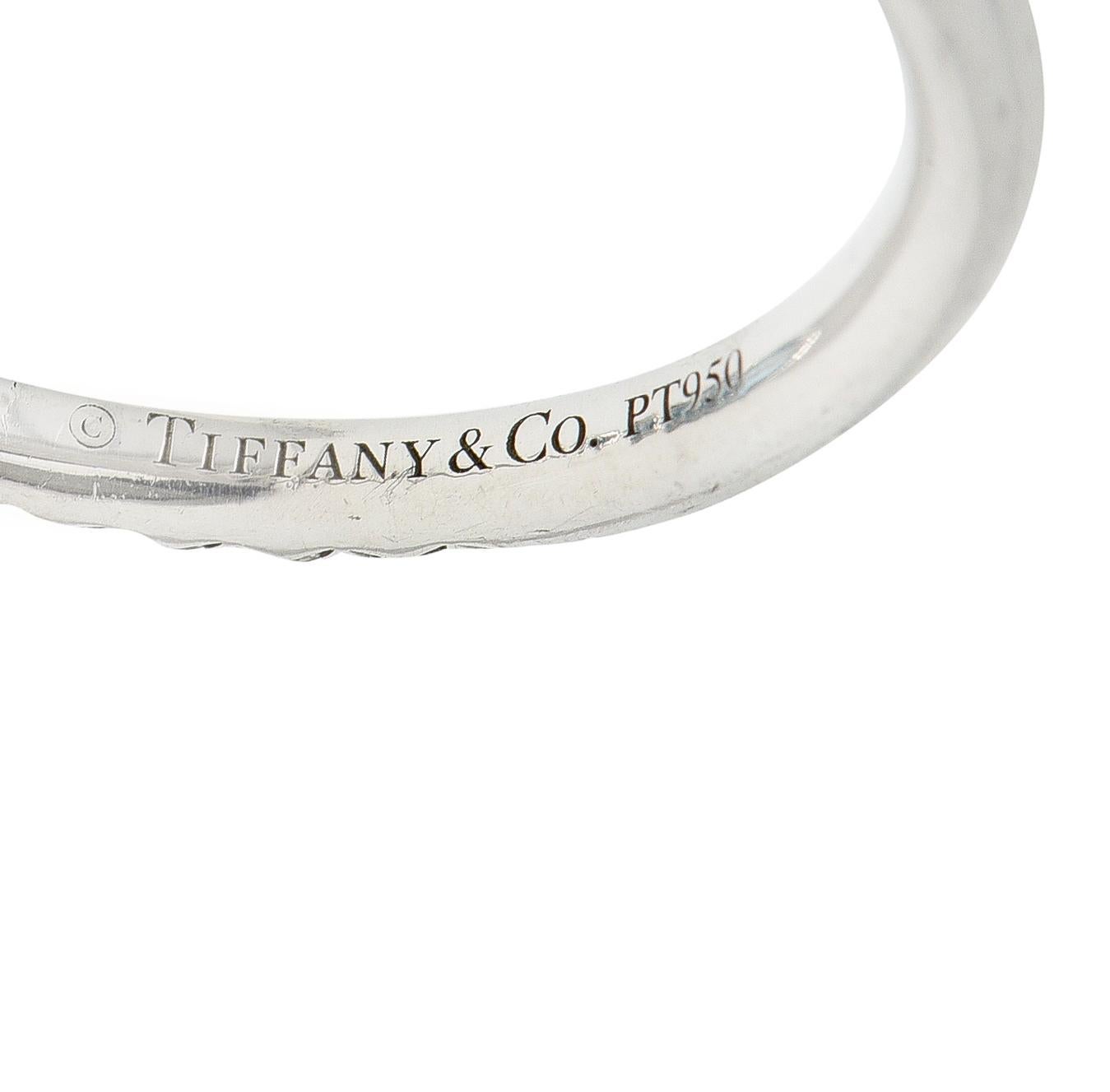 Tiffany & Co. 8.20 Carats Aquamarine Diamond Platinum Soleste Cocktail Ring In Excellent Condition In Philadelphia, PA