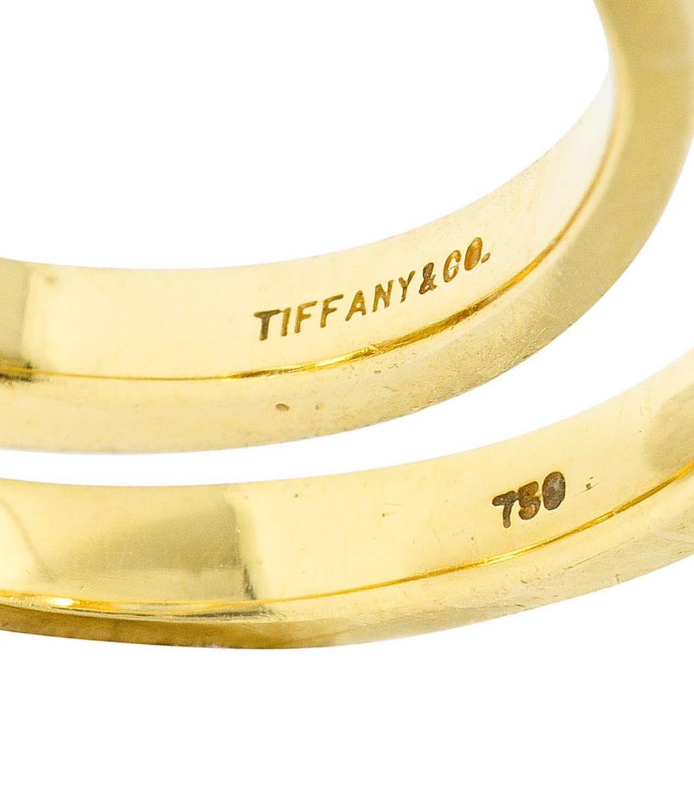Tiffany & Co. 8.79 Carats Pastel Colored Sapphire 18 Karat Gold Three Stone Ring 1