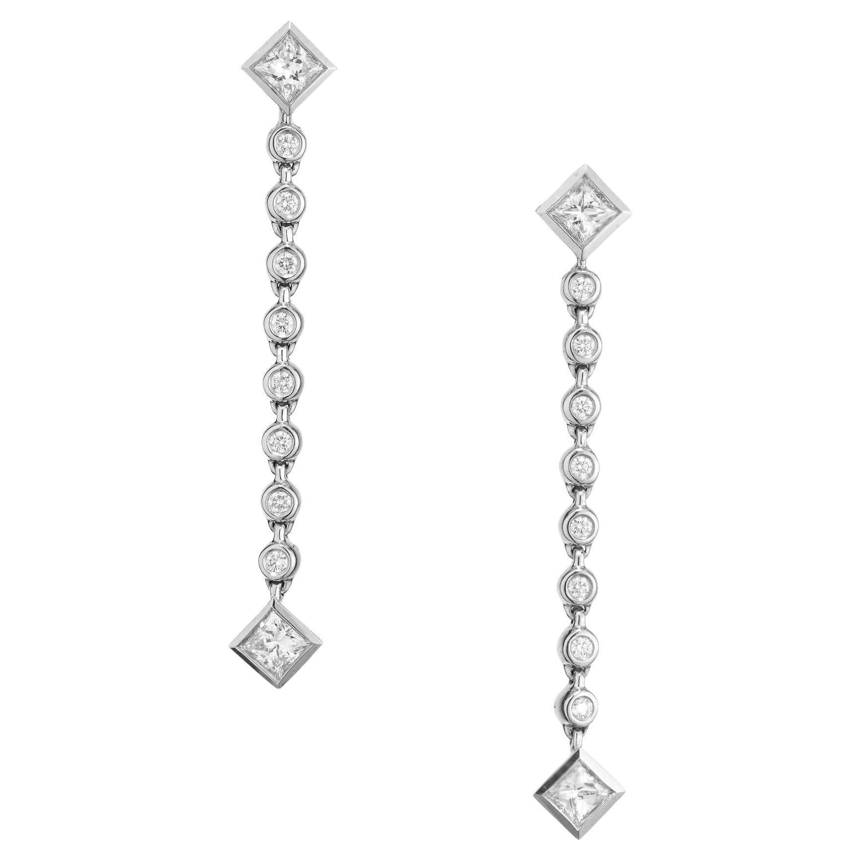 Tiffany & Co. - Pendants d'oreilles Grace en platine et diamant de 0,88 carat