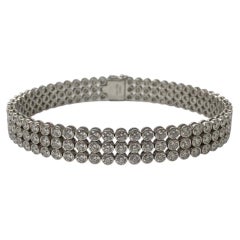 Tiffany & Co. 9 Carat Diamond Platinum Jazz Tennis Bracelet