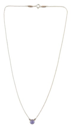 Tiffany & Co 925 Silver Color by the Yard Chalcedony Necklace #17404