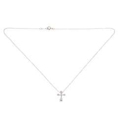 Tiffany & Co. 925 Silver Elsa Peretti Cross Pendant Necklace