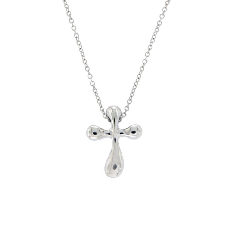 Tiffany and Co. 925 Silver Elsa Peretti Cross Pendant Necklace at 1stDibs |  tiffany elsa peretti cross, elsa peretti cross necklace, elsa peretti cross  pendant review