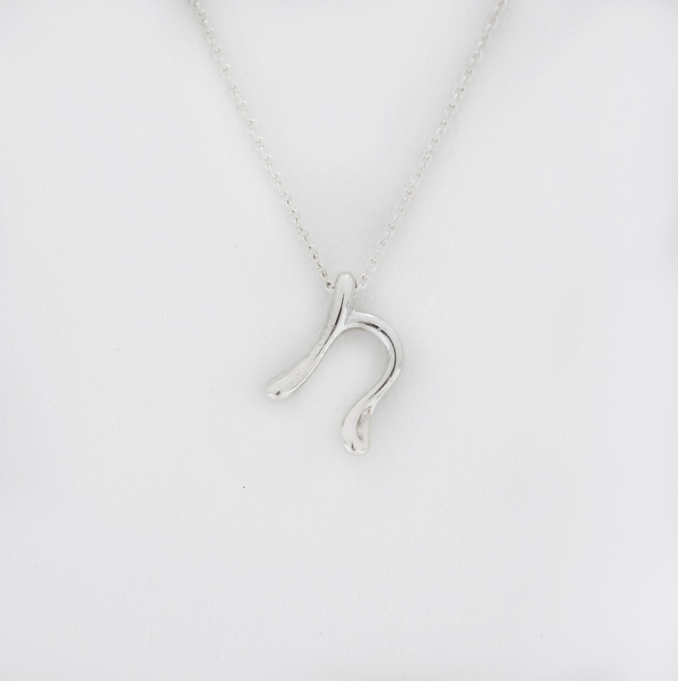 Tiffany & Co
Silver 925
Elsa Peretti
N letter Pendant
Chain 16