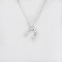 Tiffany & Co. 925 Silver Elsa Peretti N Letter Necklace