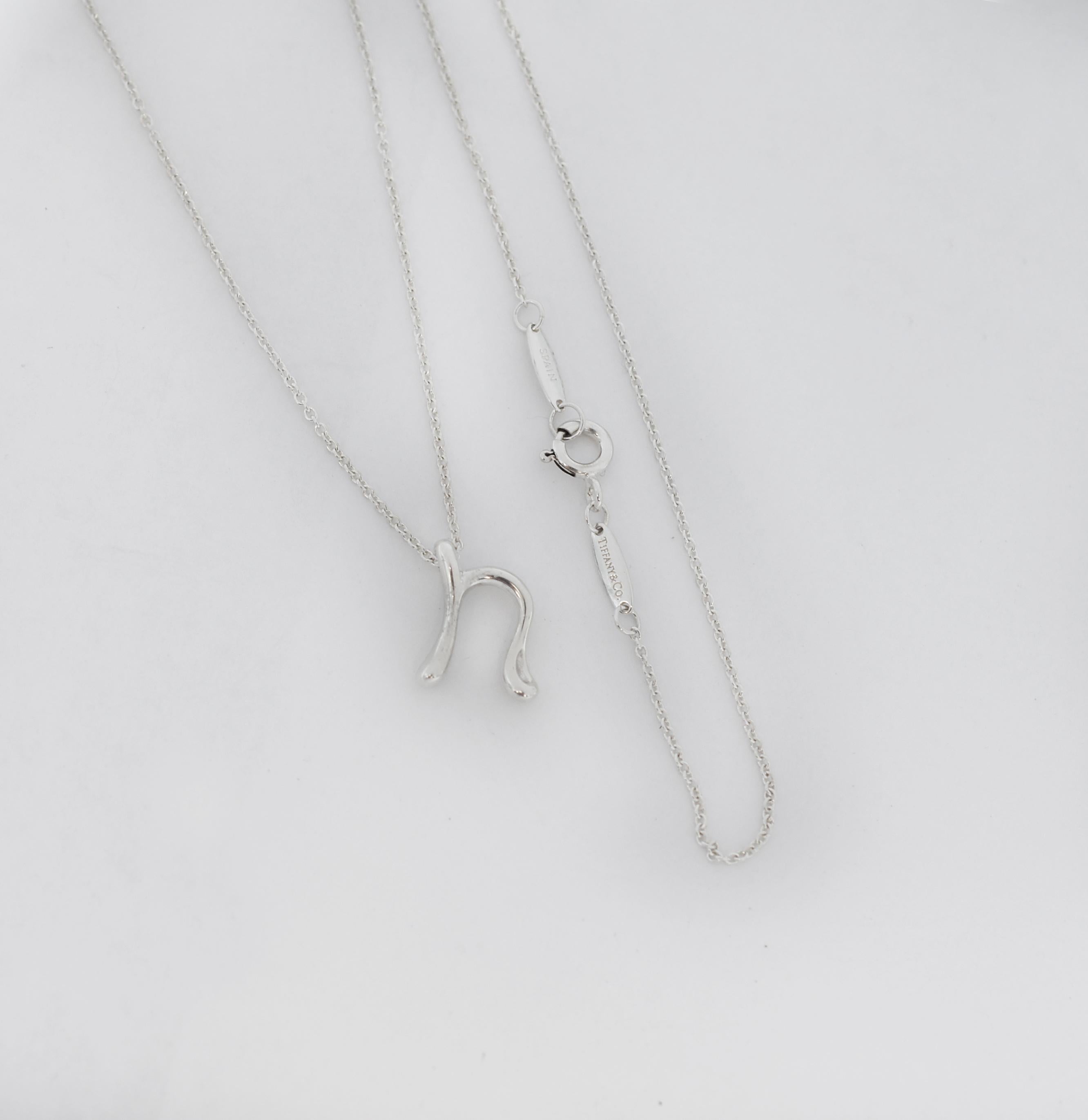 white gold initial necklace tiffany