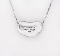 Tiffany & Co. 925 Silver Elsa Peretti Nugget Bean Ball Necklace