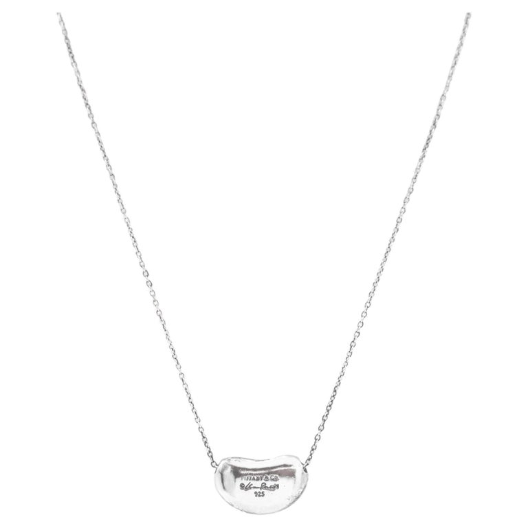 Tiffany 925 Silver Elsa Peretti Nugget Bean Ball Necklace