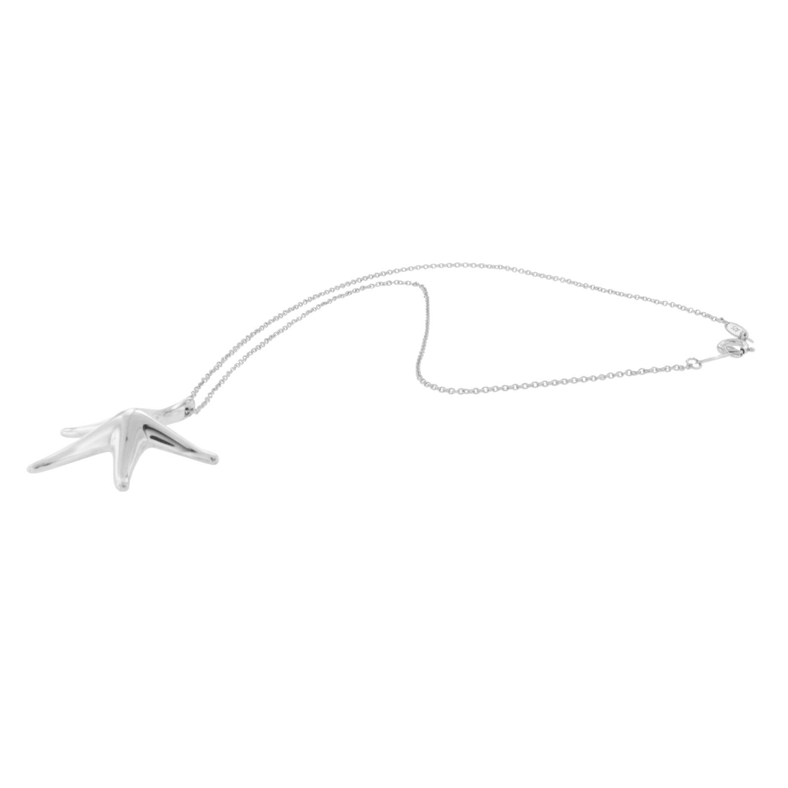 tiffany starfish necklace silver