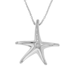 Tiffany & Co. 925 Silver Elsa Peretti Starfish Pendant Necklace