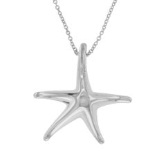 Tiffany & Co. 925 Silver Elsa Peretti Starfish Pendant Necklace