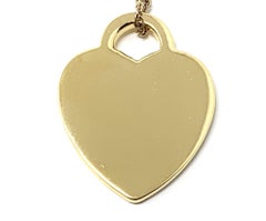 Tiffany & Co 925 Silver Heart Yellow Gold Plated Pendant