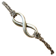 Tiffany & Co. 925 Silver Infinity Oval Link 6.75" Bracelet