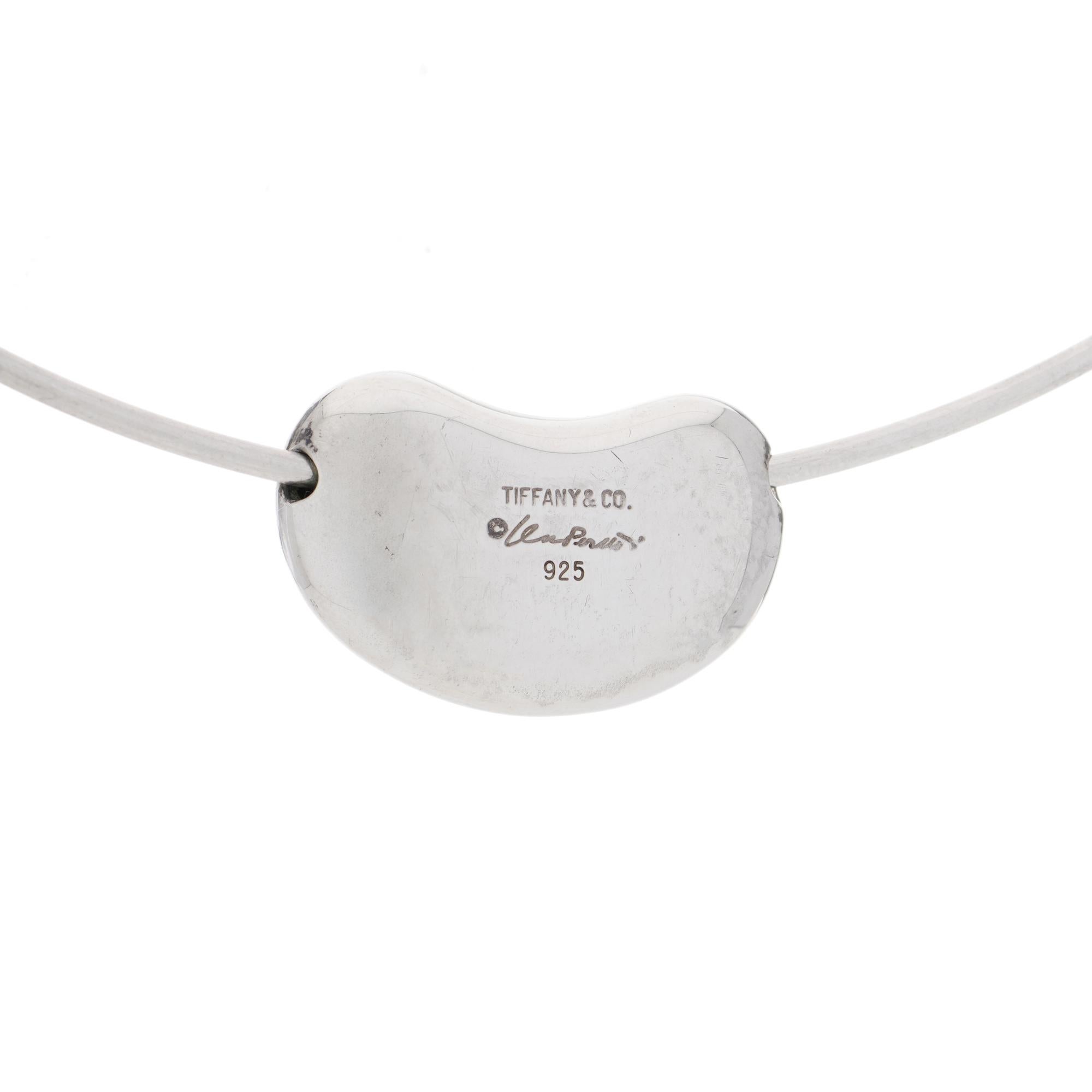 Women's Tiffany & Co. 925 silver necklace from the iconic Elsa Peretti Bean Collection