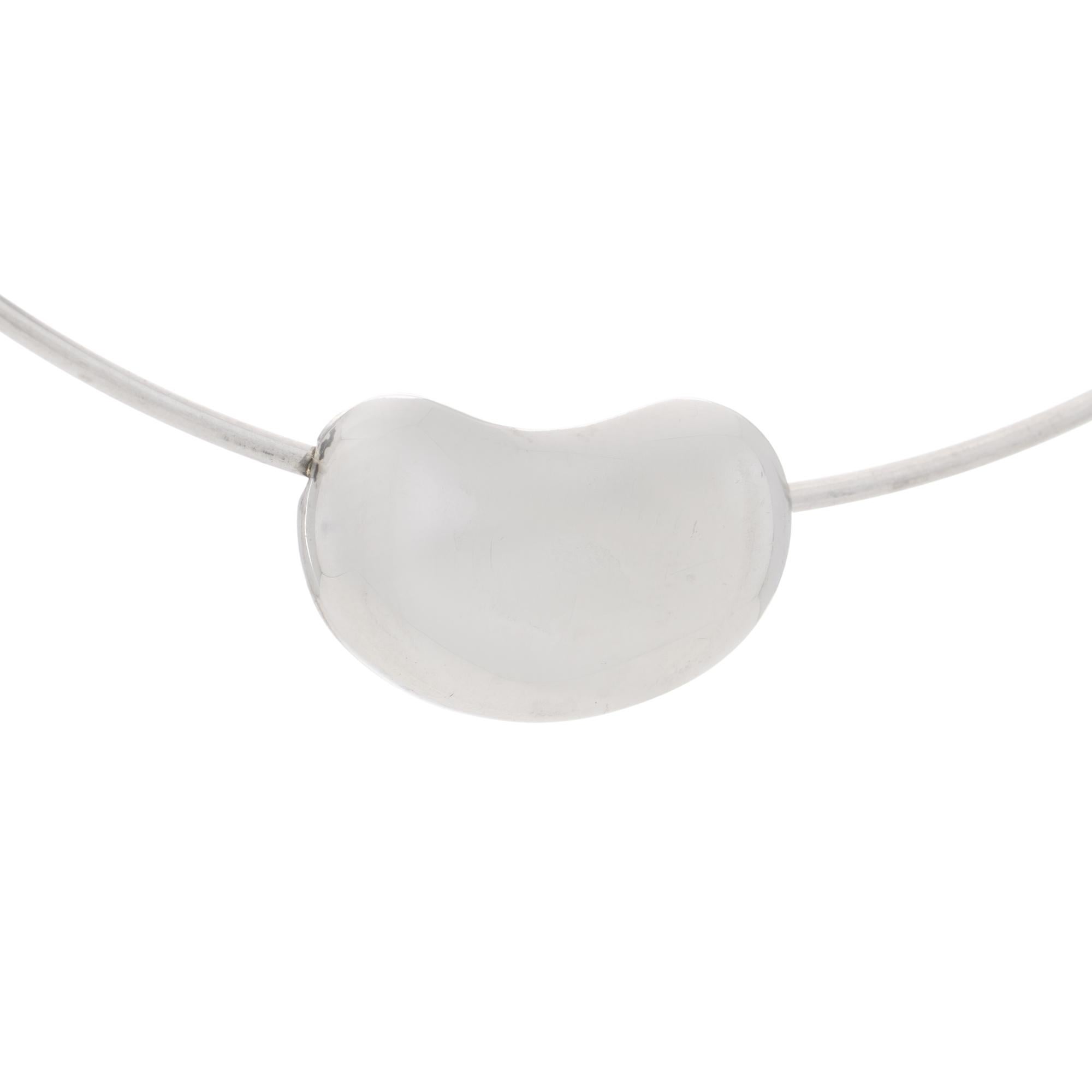Tiffany & Co. 925 silver necklace from the iconic Elsa Peretti Bean Collection 2