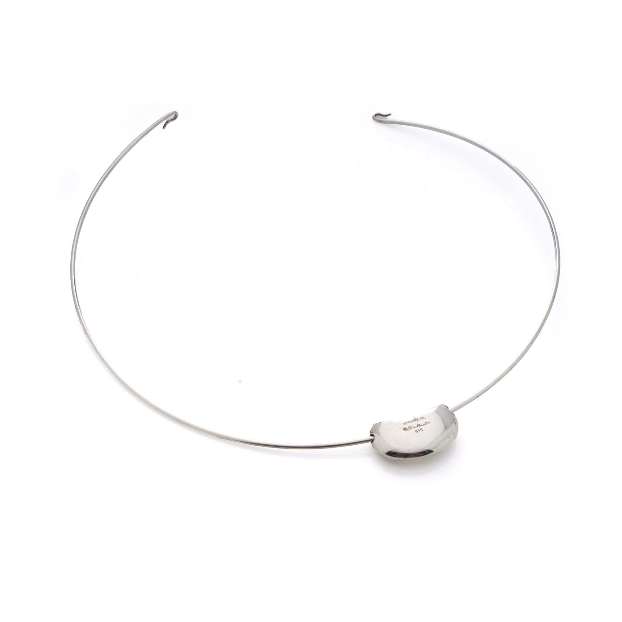 Tiffany & Co. 925 silver necklace from the iconic Elsa Peretti Bean Collection 3
