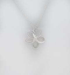 Tiffany & Co. 925 Silver Paloma Picasso Villa Flower Necklace