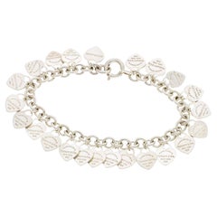 Tiffany & Co. 925 Silver Return to Tiffany Mini Multi Heart Charm Bracelet