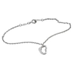 Tiffany & Co. 925 Silver Single Open Heart Bracelet