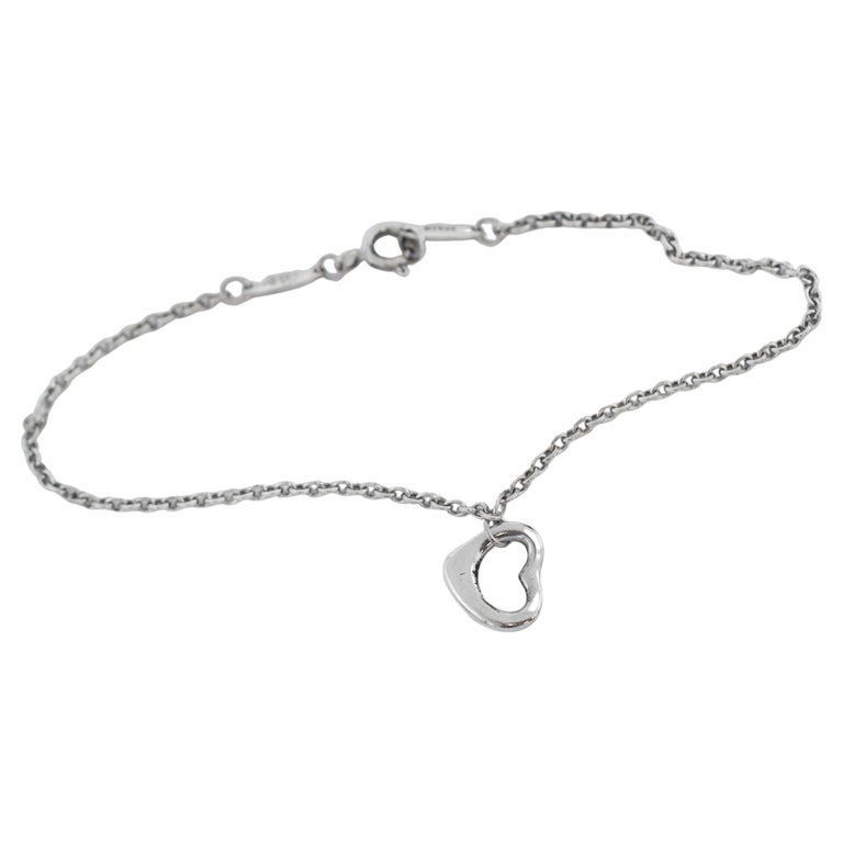 Tiffany and Co. 925 Silver Single Open Heart Bracelet For Sale at 1stDibs | bracciale  tiffany cuore
