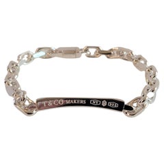 TIFFANY& Co. 925 Sterling Silver 1837 Makers ID Chain Bracelet Silver