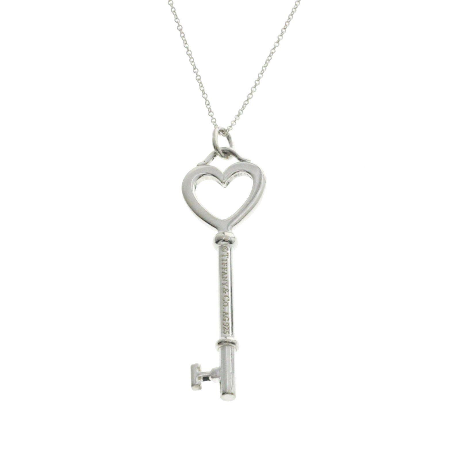 tiffany and co sterling silver key necklace