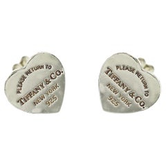 Tiffany & Co. 925 Sterling Silver 925 Return to Heart Mini Stud Earrings
