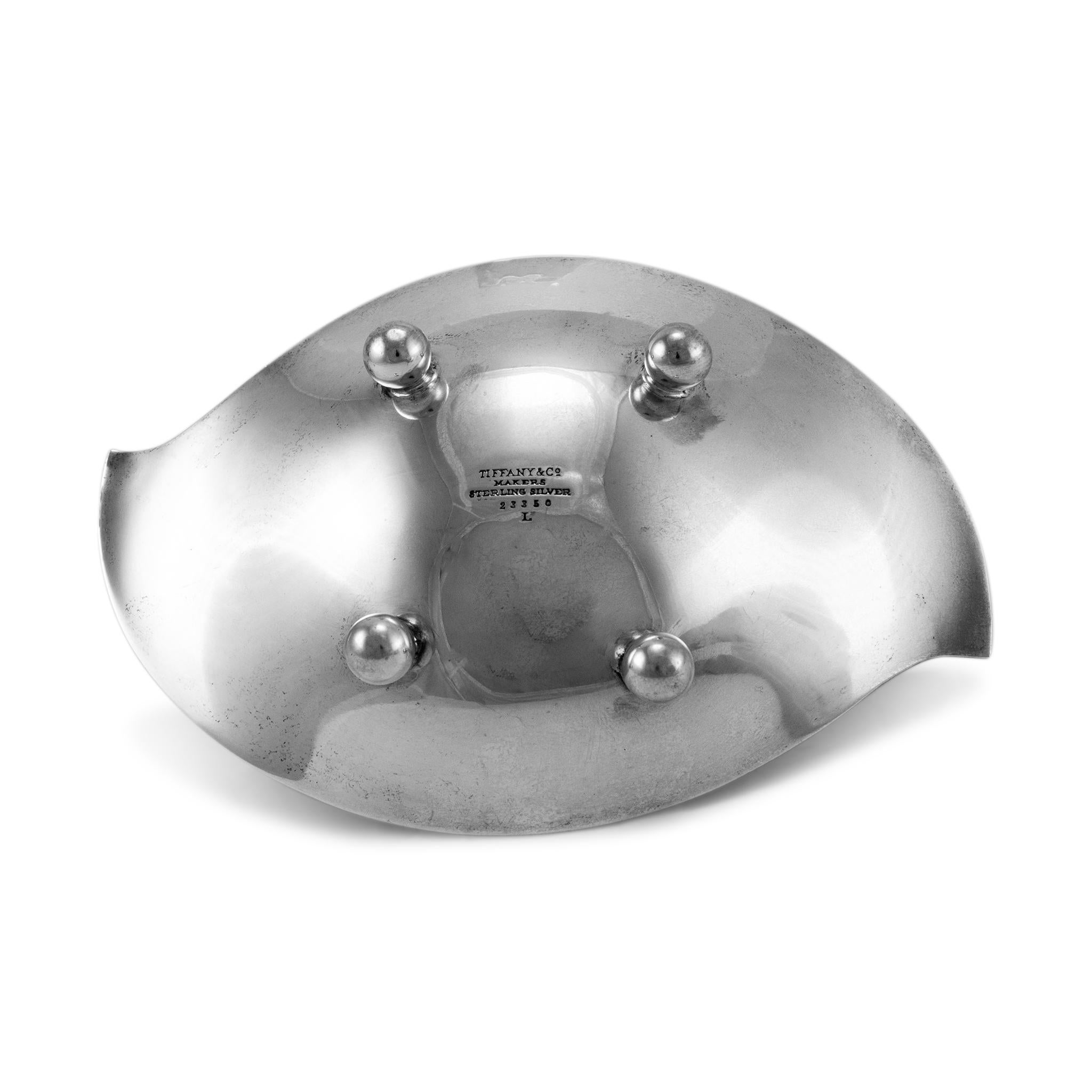 Tiffany & Co. 925 Argento Sterling Silver Piatto di caramelle a forma di dado curvo in vendita 1