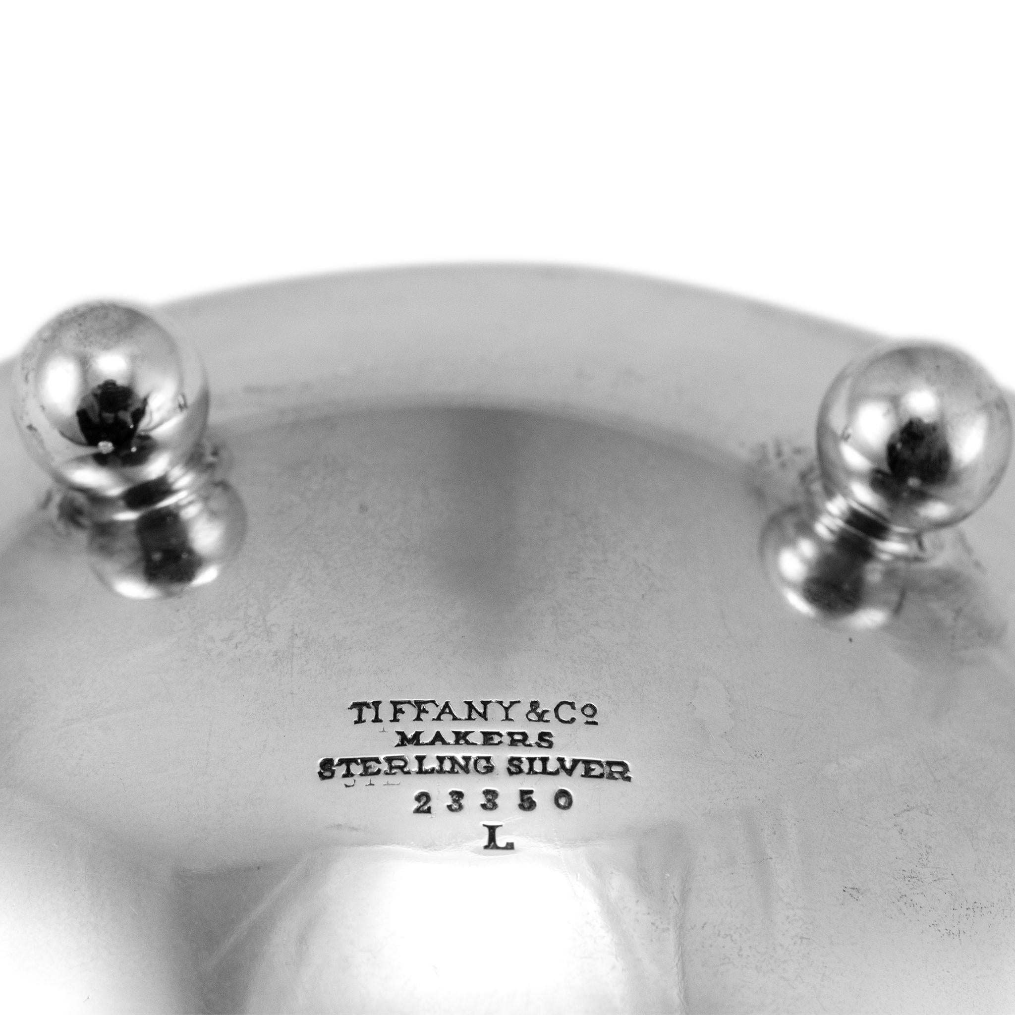 Tiffany & Co. 925 Argento Sterling Silver Piatto di caramelle a forma di dado curvo in vendita 2