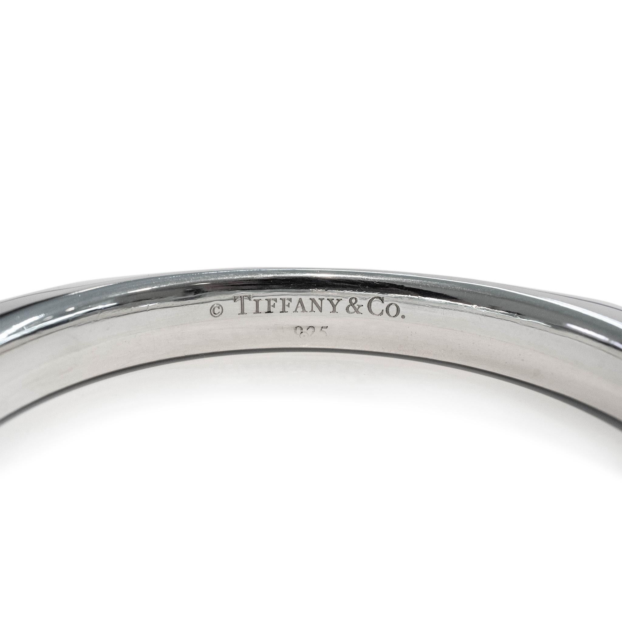 Women's Tiffany & Co. 925 Sterling Silver Cushion Bangle Bracelet For Sale