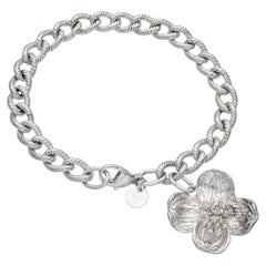 Tiffany & Co. 925 Sterling Silver Dogwood Flower Charm Bracelet