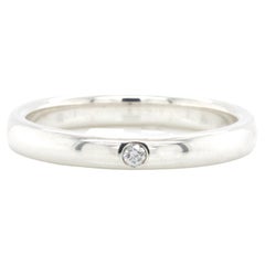 Tiffany & Co. 925 Sterling Silver Elsa Peretti Diamond Stack Band Ring