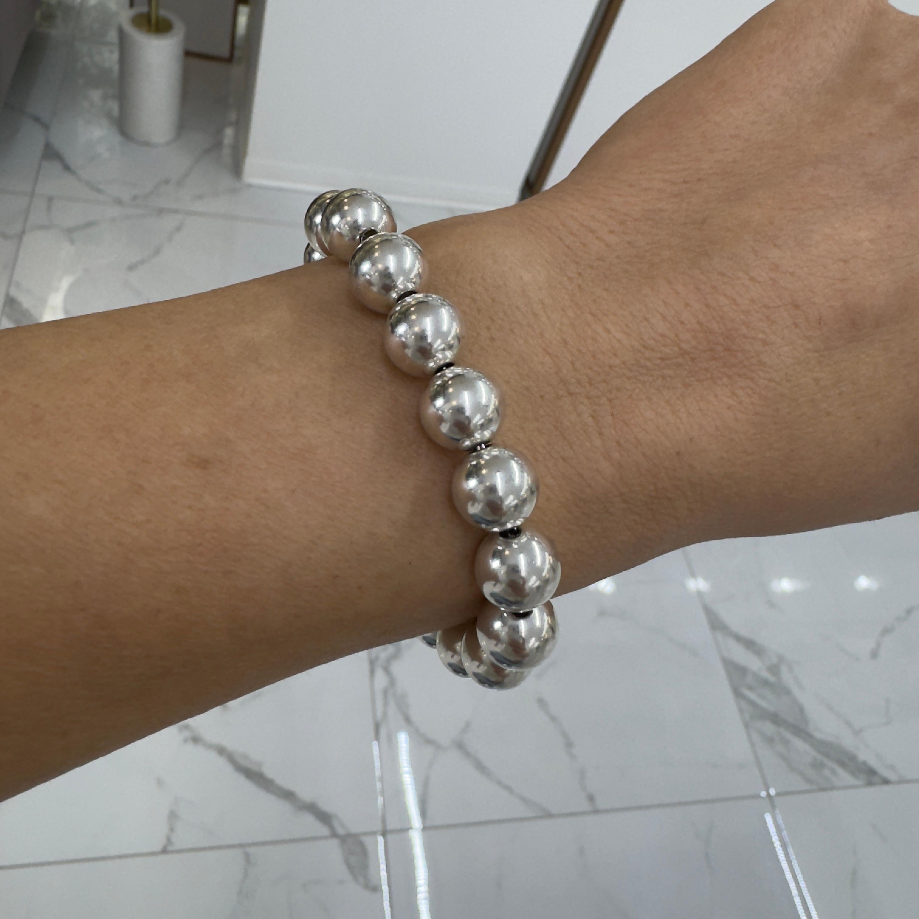 Tiffany & Co. 925 Sterling Silver Hardwear Ball Bead Bracelet 2