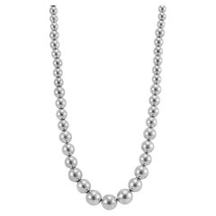 Tiffany & Co. 925 Sterling Silver Hardwear Graduated Ball Necklace