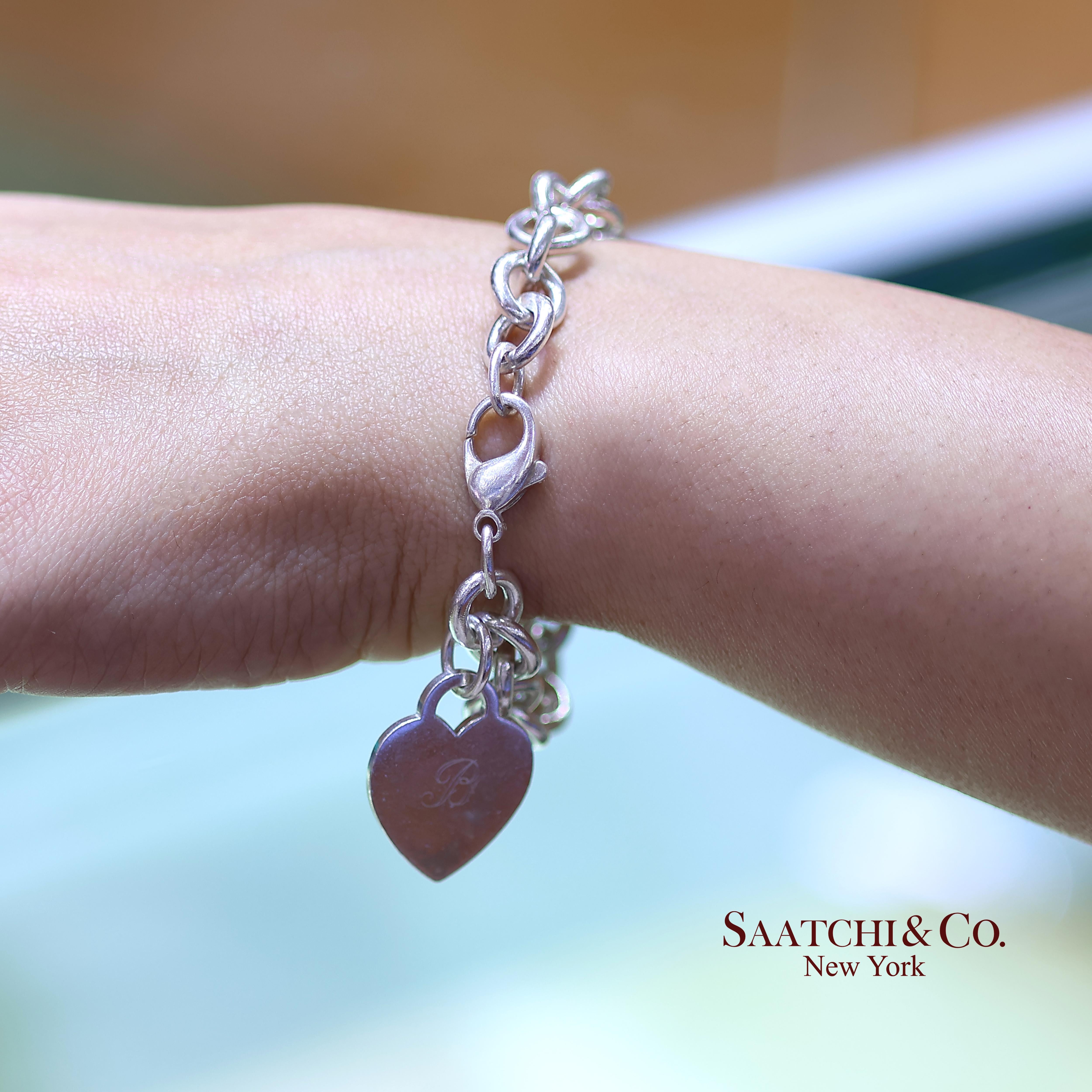 Bracciale a catena con cuore in argento 925 di Tiffany & Co. in vendita 5