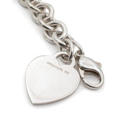 Tiffany & Co. 925 Sterling Silver Heart Tag Charm Bracelet