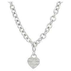 Tiffany & Co. 925 Sterlingsilber I Love You Heart Tag-Anhänger-Halskette