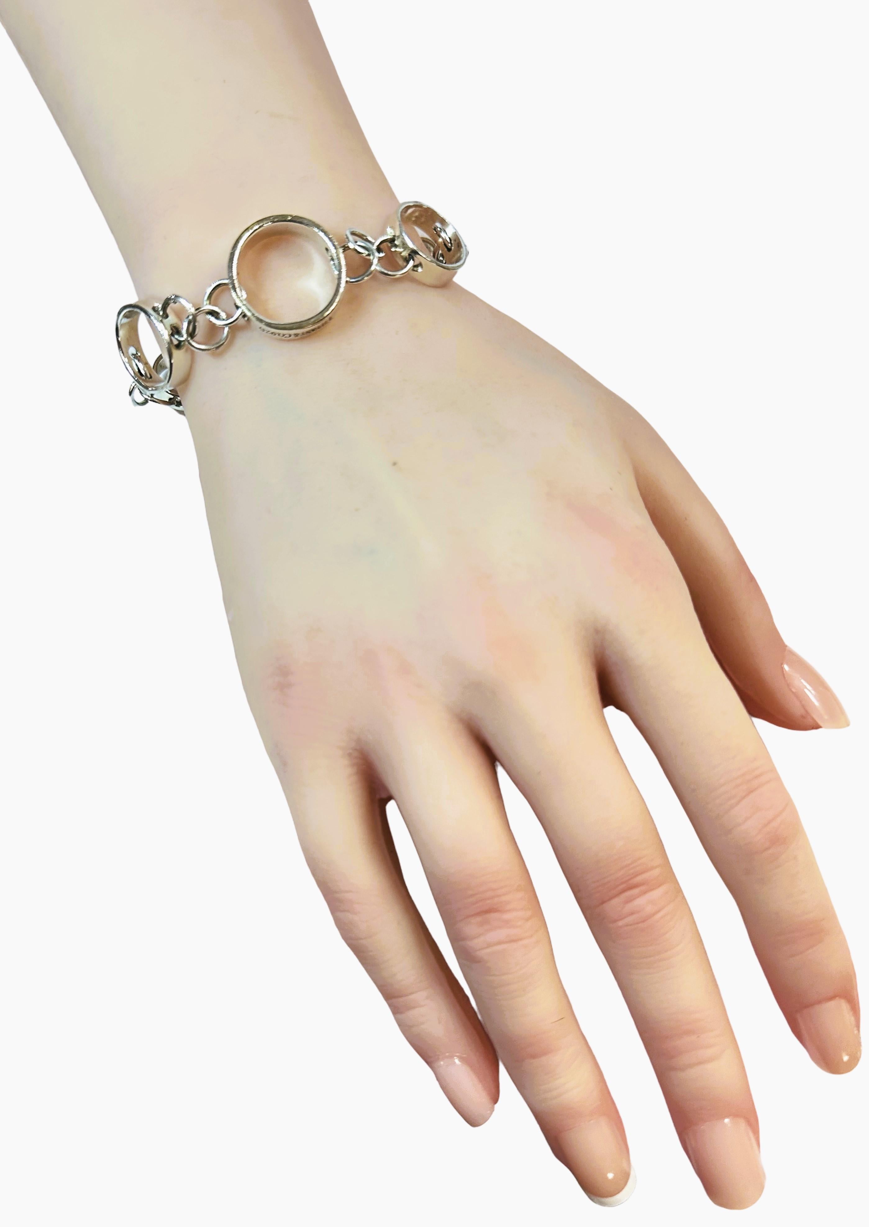 Tiffany & Co. 925 Sterling Silver Interlocking Circle Bracelet 1