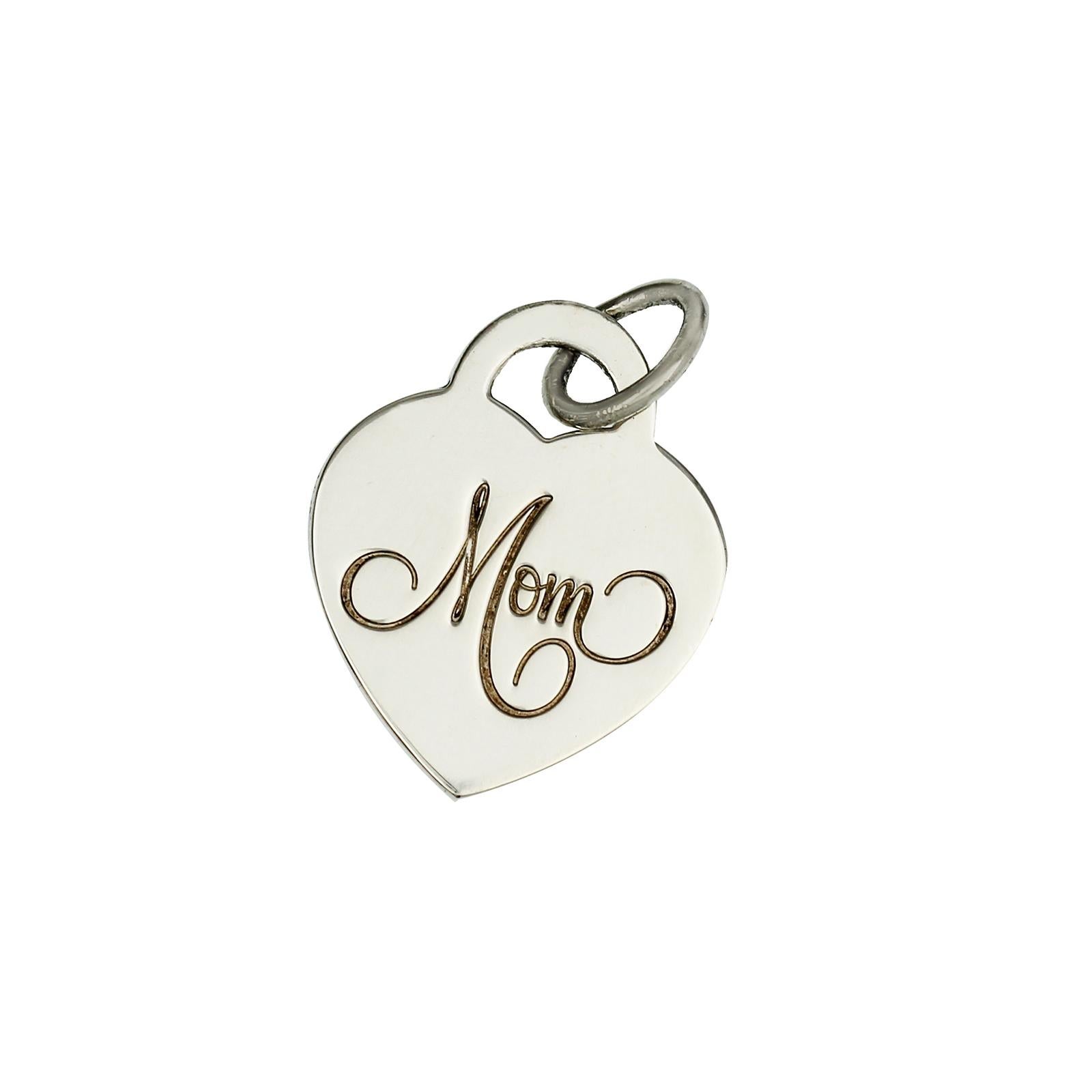 MOM Herzanhänger-Anhänger aus Sterlingsilber von Tiffany & Co 925 für Damen oder Herren