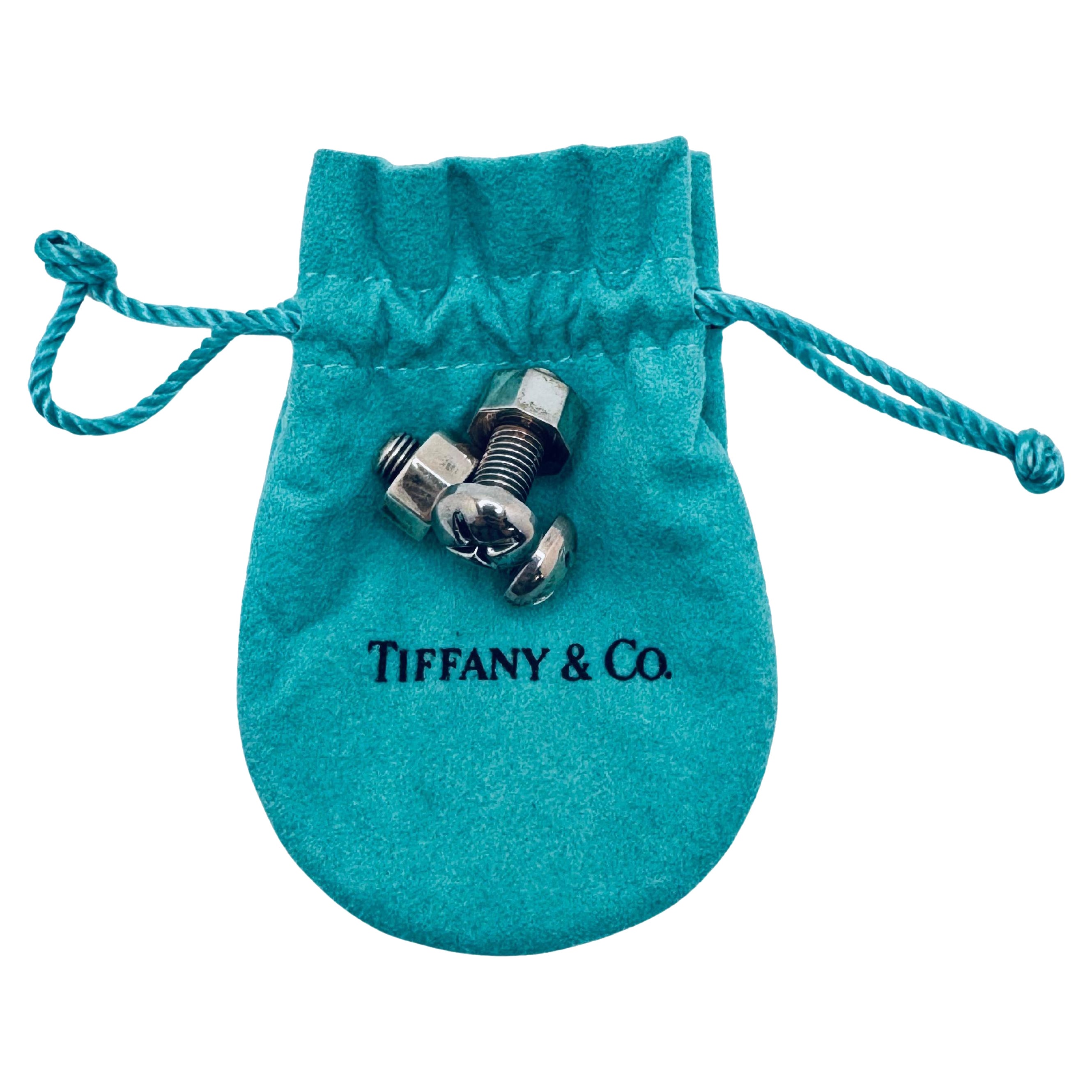 Gemelos de tuerca y perno de plata de ley 925 Tiffany & Co.