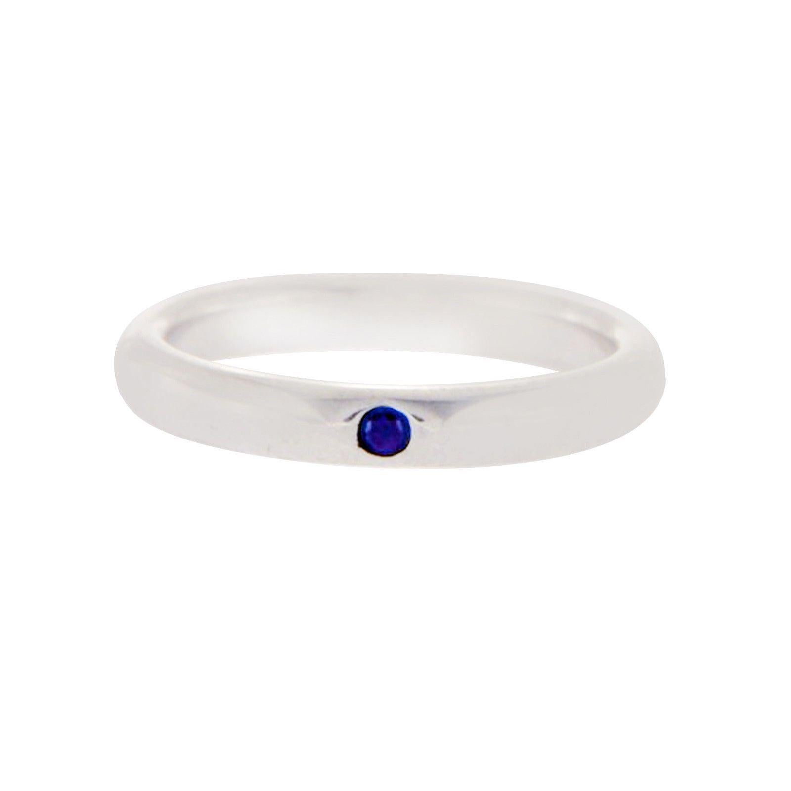 100% Authentic, 100% Customer Satisfaction, Free 30 Days Return 

Top: 2.7 mm

Band Width: 2.7 mm

Metal: 925 Sterling Silver

Size: 6.5

Hallmarks: Tiffany & Co 925 Peretti

Total Weight: 2.6 Grams

Stone Type: Blue Sapphire

Condition: Pre