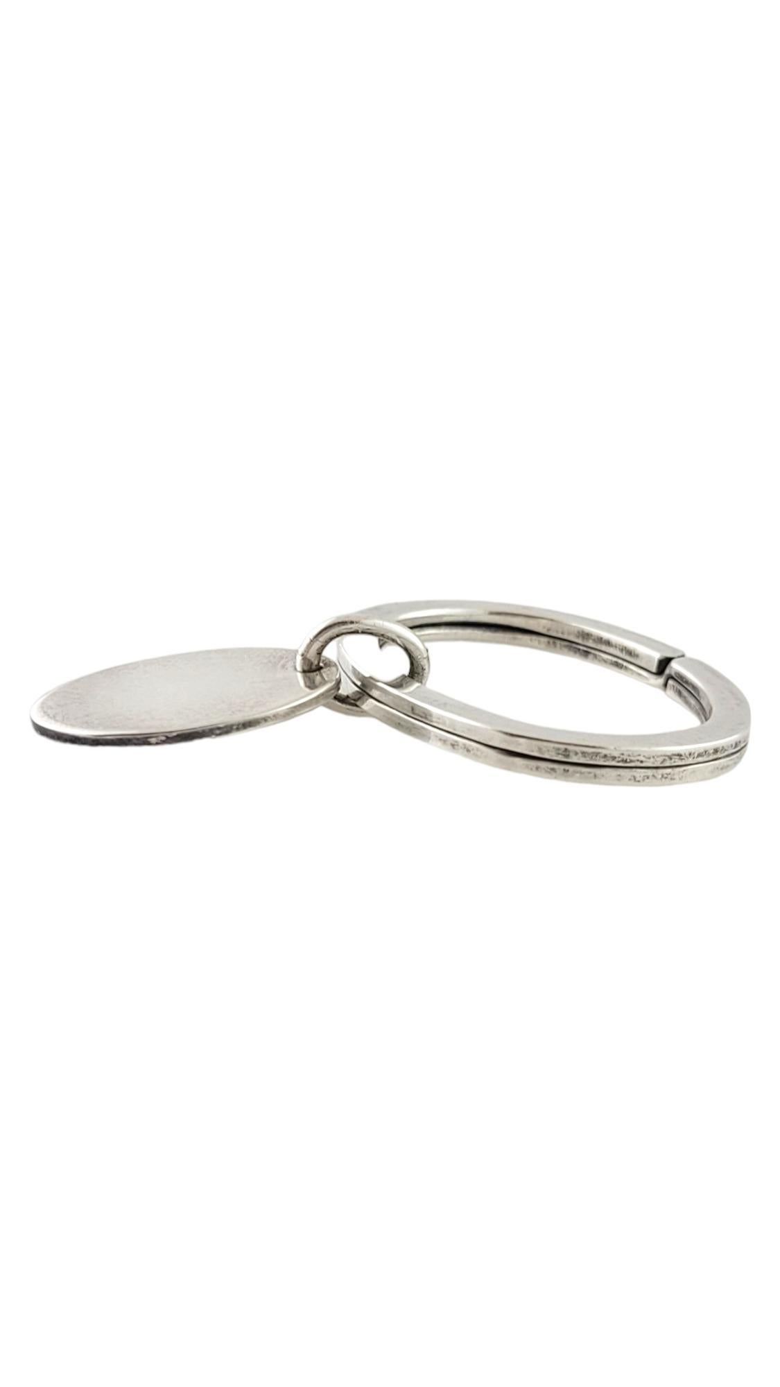 Women's Tiffany & Co 925 Sterling Silver Oval Key Ring with Tag #17410 For Sale