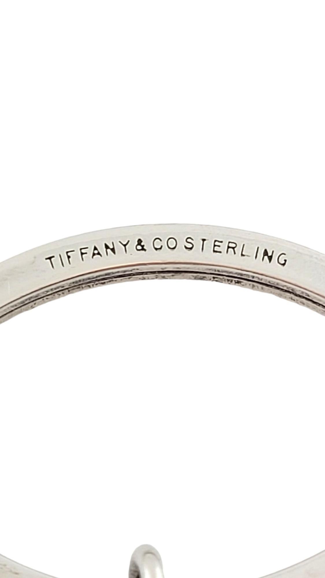 Tiffany & Co 925 Sterling Silver Oval Key Ring with Tag #17410 For Sale 1