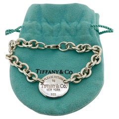 Tiffany & Co 925 Sterling Silver Return to Tiffany Oval Tag Link Bracelet 7.5"