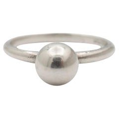 Tiffany & Co. 925 Sterlingsilber Kugel-Cocktailring mit Kugel