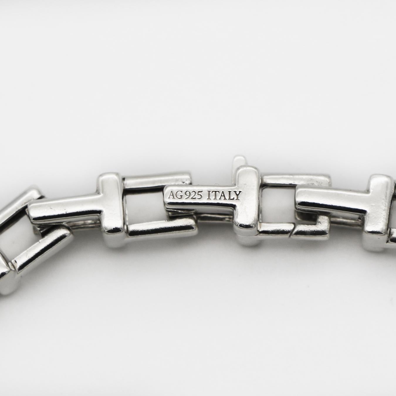 Bracciale a catena a T in argento 925 di Tiffany & Co. In condizioni buone in vendita a San Fernando, CA